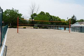 Sand volleyball court