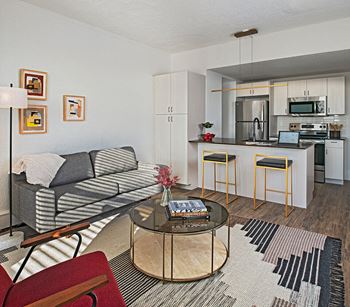 Chef-inspired kitchens complete with quartz countertops and stainless steel appliances