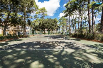 Lighted tennis courts
