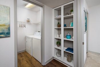 Built-in bookshelves