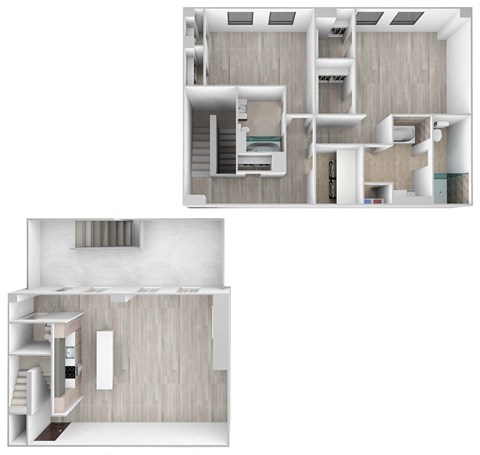 Floor plan for 2 beds, 2.5 baths, 2146 sqft