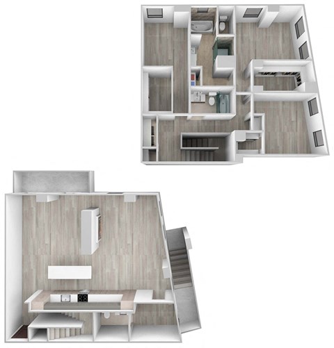 Floor plan for 3 beds, 2.5 baths, 2681 sqft
