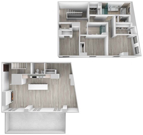 Floor plan for 3 beds, 2.5 baths, 2294 sqft