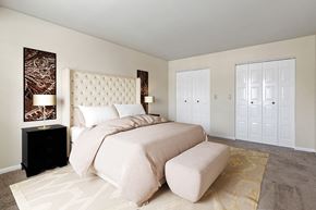 Hummelstown apartment for rent - a bedroom with a bed and two closets