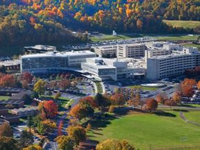 Hummelstown apartment for rent - an aerial view of a city with buildings and a park