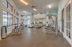 Spring apartment for rent - the gym has plenty of exercise equipment and windows