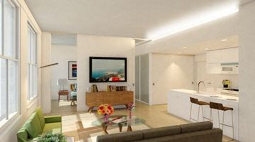 Cleveland apartment for rent - a living room with a couch and a table