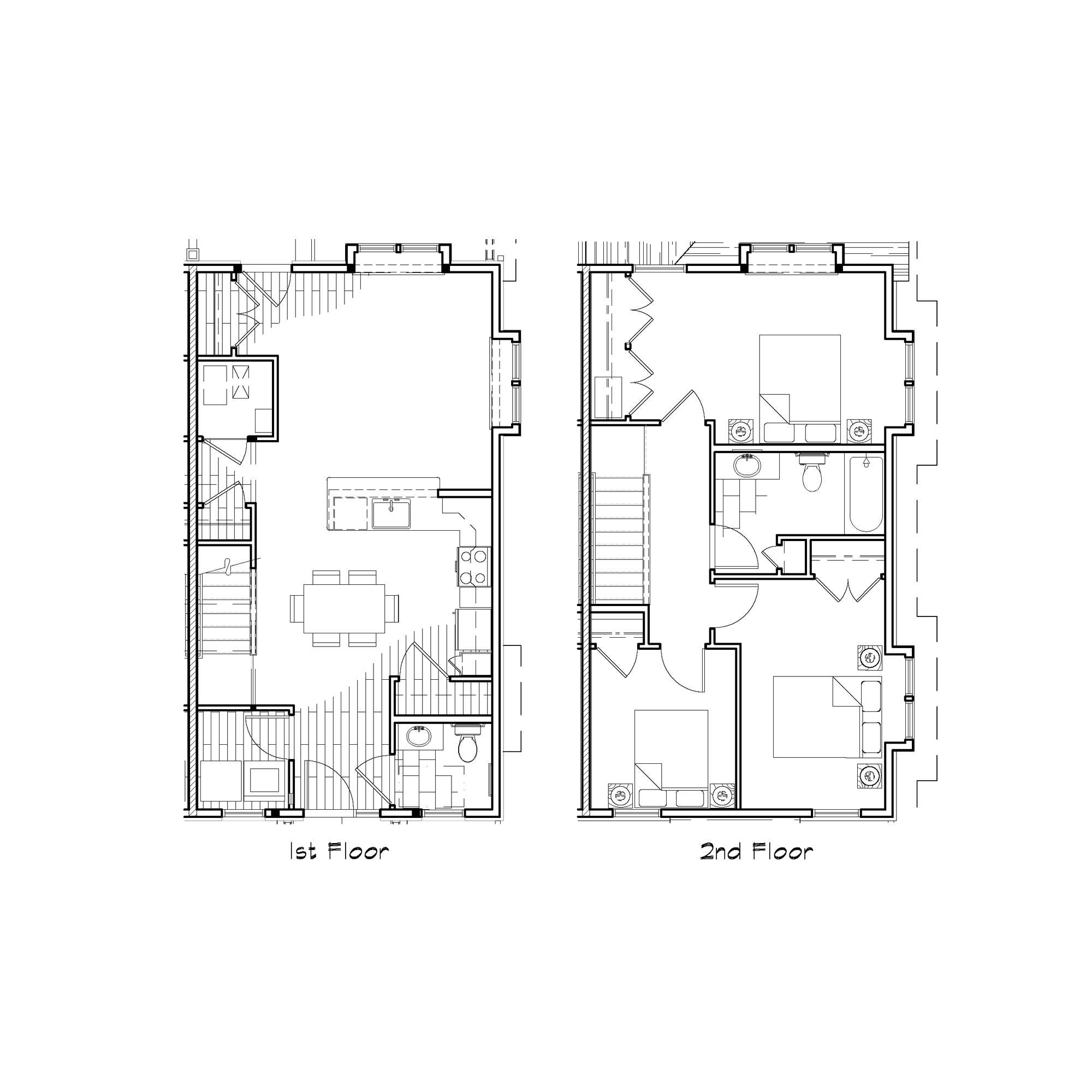 Floor plan for 3 beds, 1.5 baths, 1158 sqft