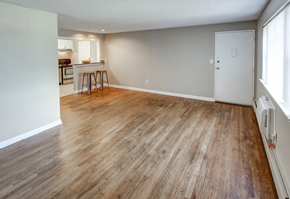 Rocky Hill apartment for rent - A room with wooden flooring and a white door.