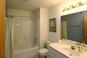 Harvard apartment for rent - a bathroom with a sink toilet and a shower