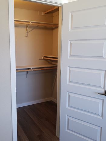 Extended closets with built in shelving