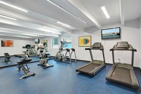 Denver apartment for rent - a gym with various cardio equipment and weights