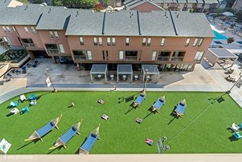 Aerial view of the property