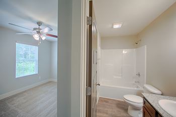 Private bedrooms and bathrooms