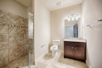 Private bedrooms and bathrooms