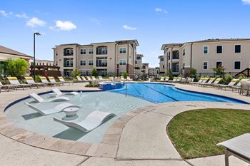 Luxurious pool with sundeck