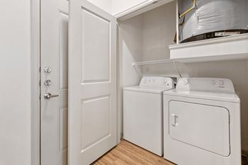 Full-size washer and dryer included