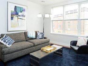 Montclair apartment for rent - a living room with a couch and a coffee table