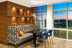 Arlington apartment for rent - a dining room with a table and a couch