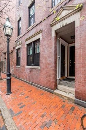 Boston apartment for rent - a brick sidewalk in front of a brick building