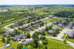 Philadelphia apartment for rent - an aerial view of a neighborhood with many houses and trees