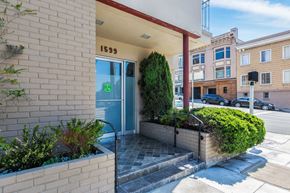 San Francisco apartment for rent - The front door of a building with the number 1599 on it.