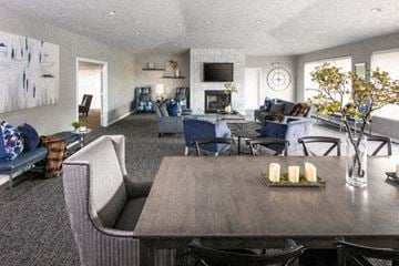 Omaha apartment for rent - a living room with furniture and a table with candles
