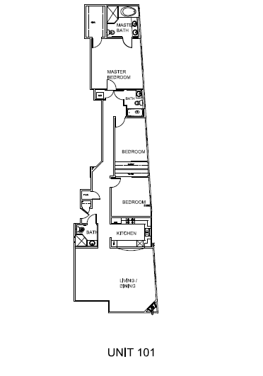Floor plan for 3 beds, 3 baths, 1694 sqft