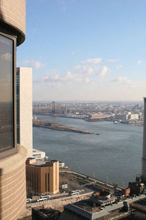 New York apartment for rent - A view of a city from a high vantage point.