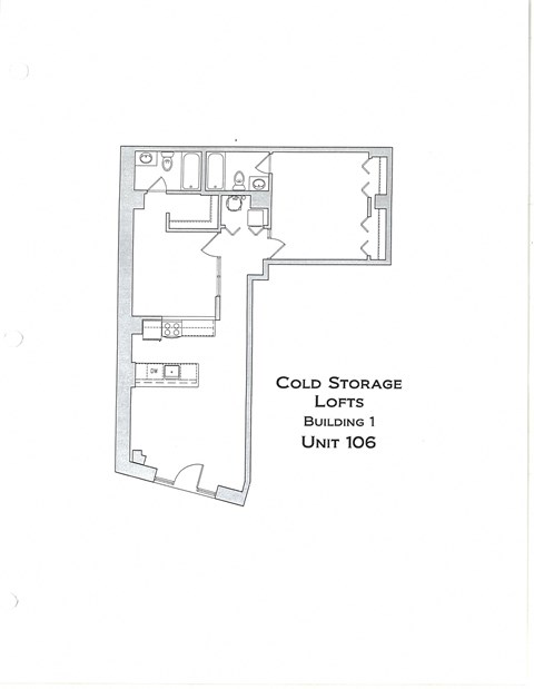 Floor plan for 2 beds, 2 baths, 833 sqft