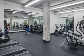 New York apartment for rent - a gym with treadmills and other exercise equipment in a building