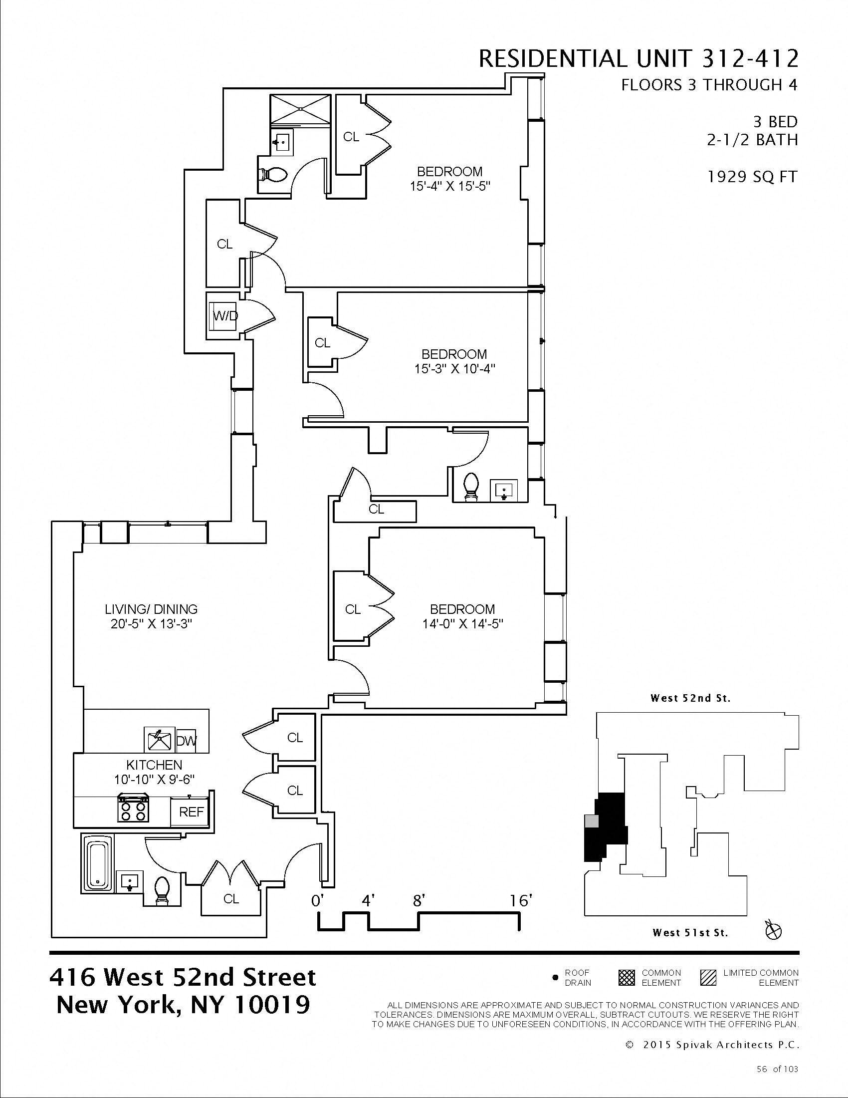 Floor plan for 3 beds, 2.5 baths, 1929 sqft
