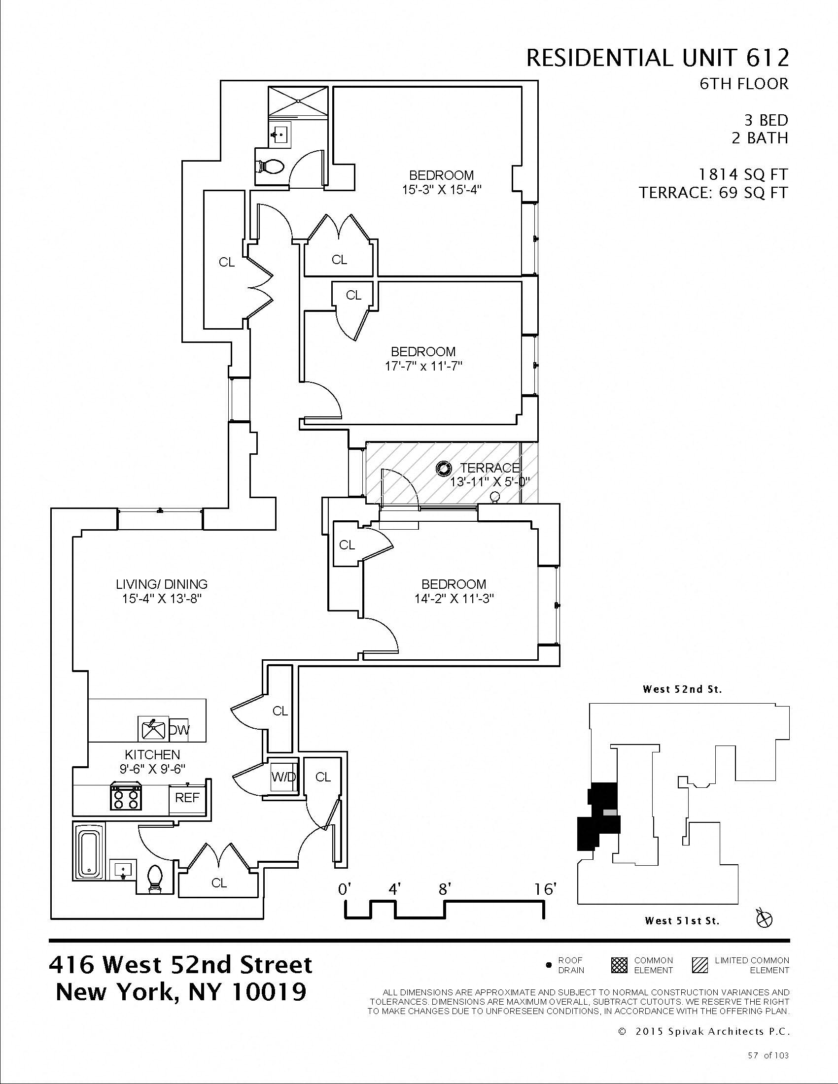 Floor plan for 3 beds, 2 baths, 1814 sqft