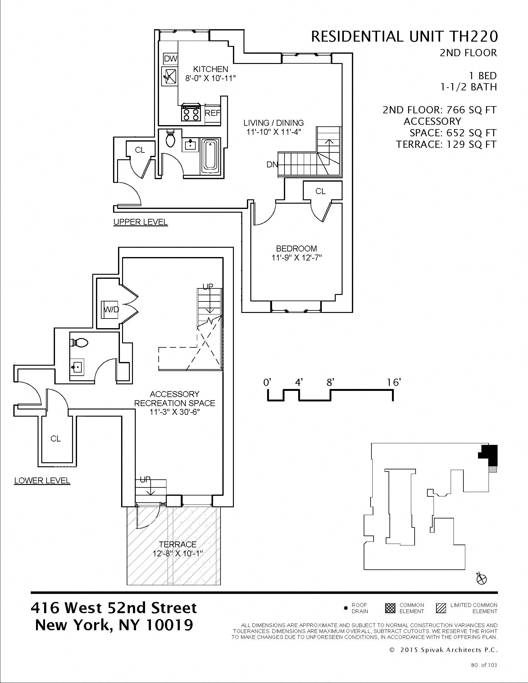 Floor plan for 1 bed, 1.5 baths, 1418 sqft