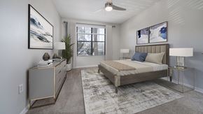 Tampa apartment for rent - an empty bedroom with a bed and a window