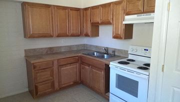 Phoenix apartment for rent - a small kitchen with a stove and a sink