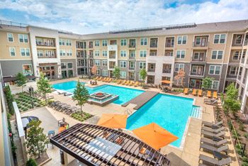 Drone view of pool