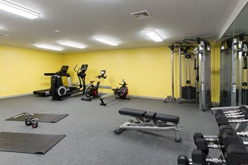 Fitness center with yoga/stretch area