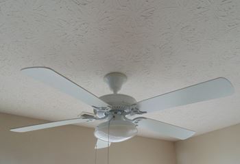 Ceiling fans in sunroom