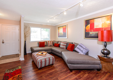 Stow apartment for rent - a living room with a couch and a