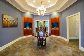 Kent apartment for rent - a dining room with a table and a fish tank