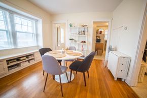 Kansas City apartment for rent - a dining room with a table and chairs