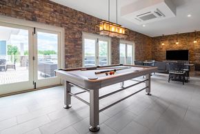 River Edge apartment for rent - a game room with a pool table and a tv
