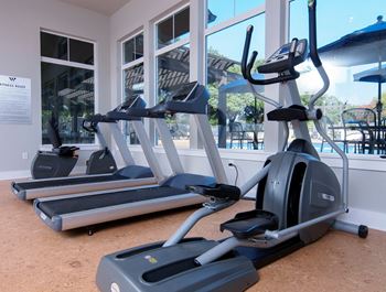 Fitness center with free weights