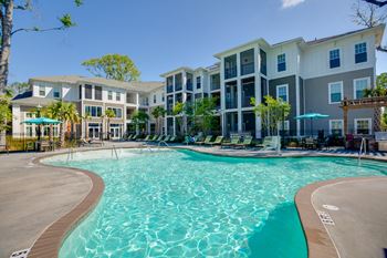 Temperature controlled saltwater pool at proximity’s luxury apartments in charleston, sc