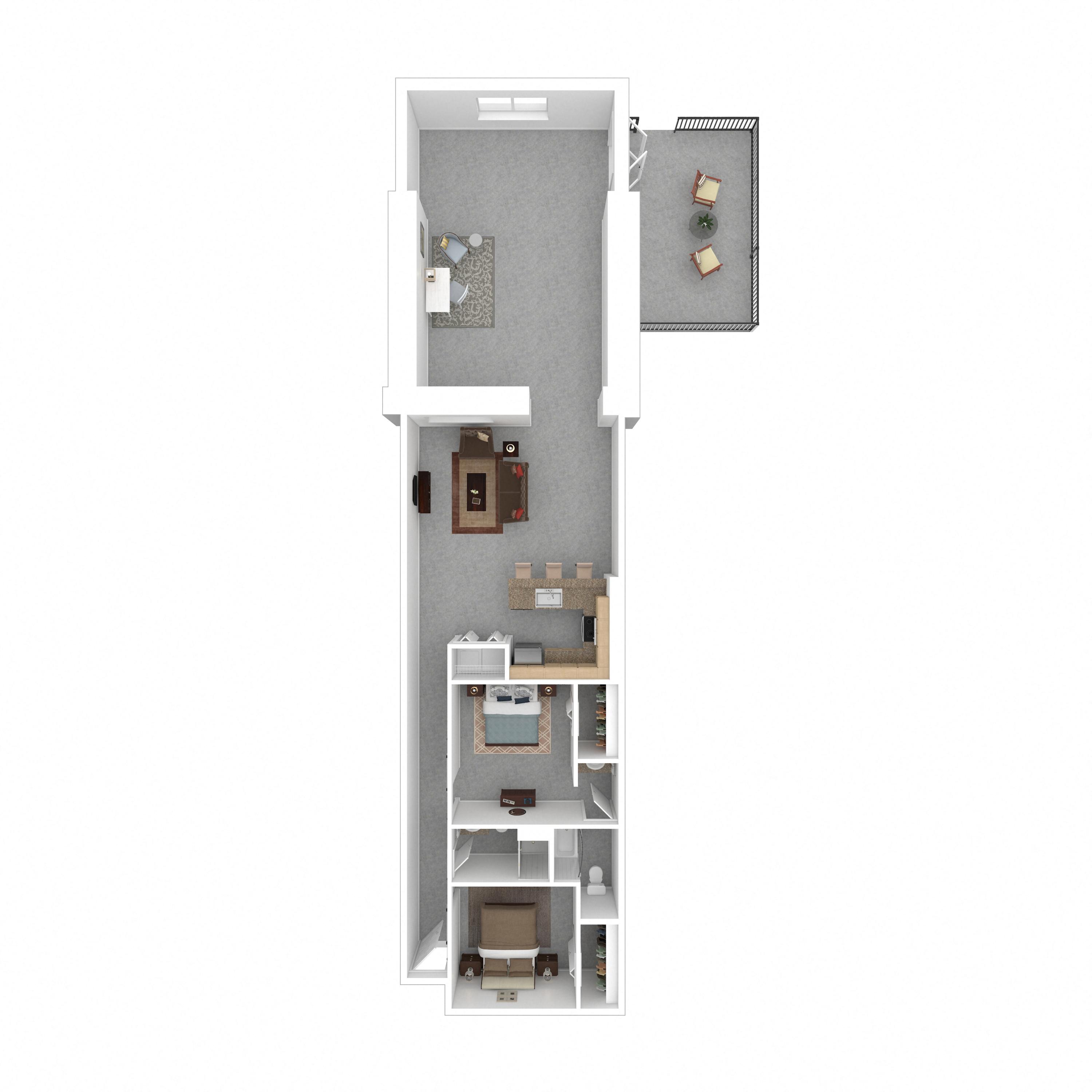 Floor plan for 2 beds, 2 baths, 1890 sqft