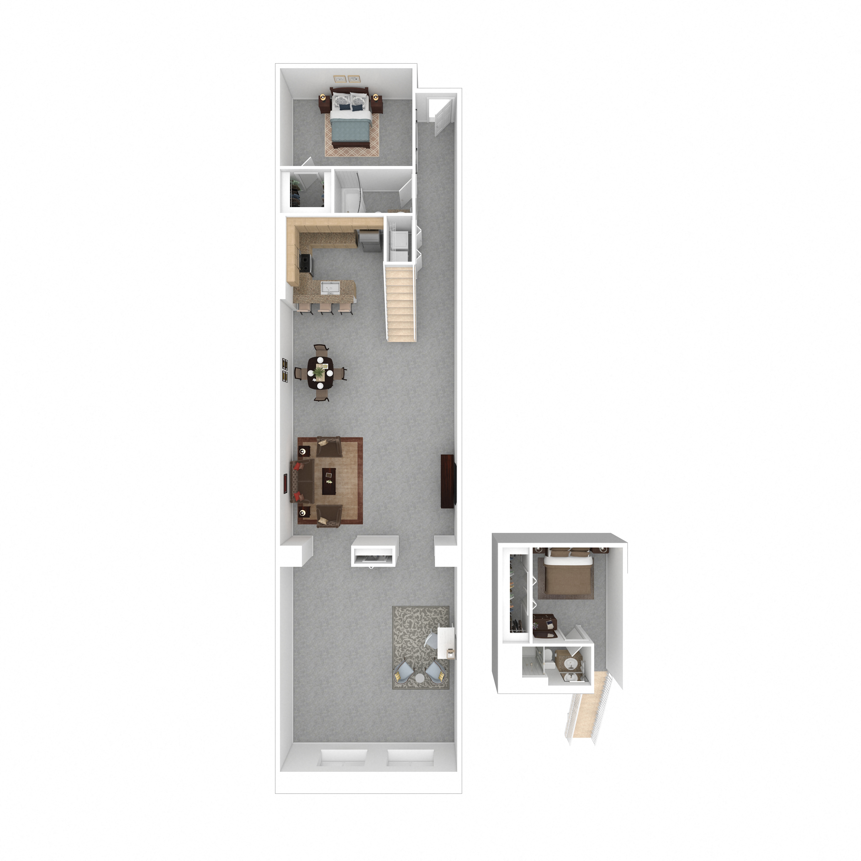 Floor plan for 2 beds, 2 baths, 2156 sqft