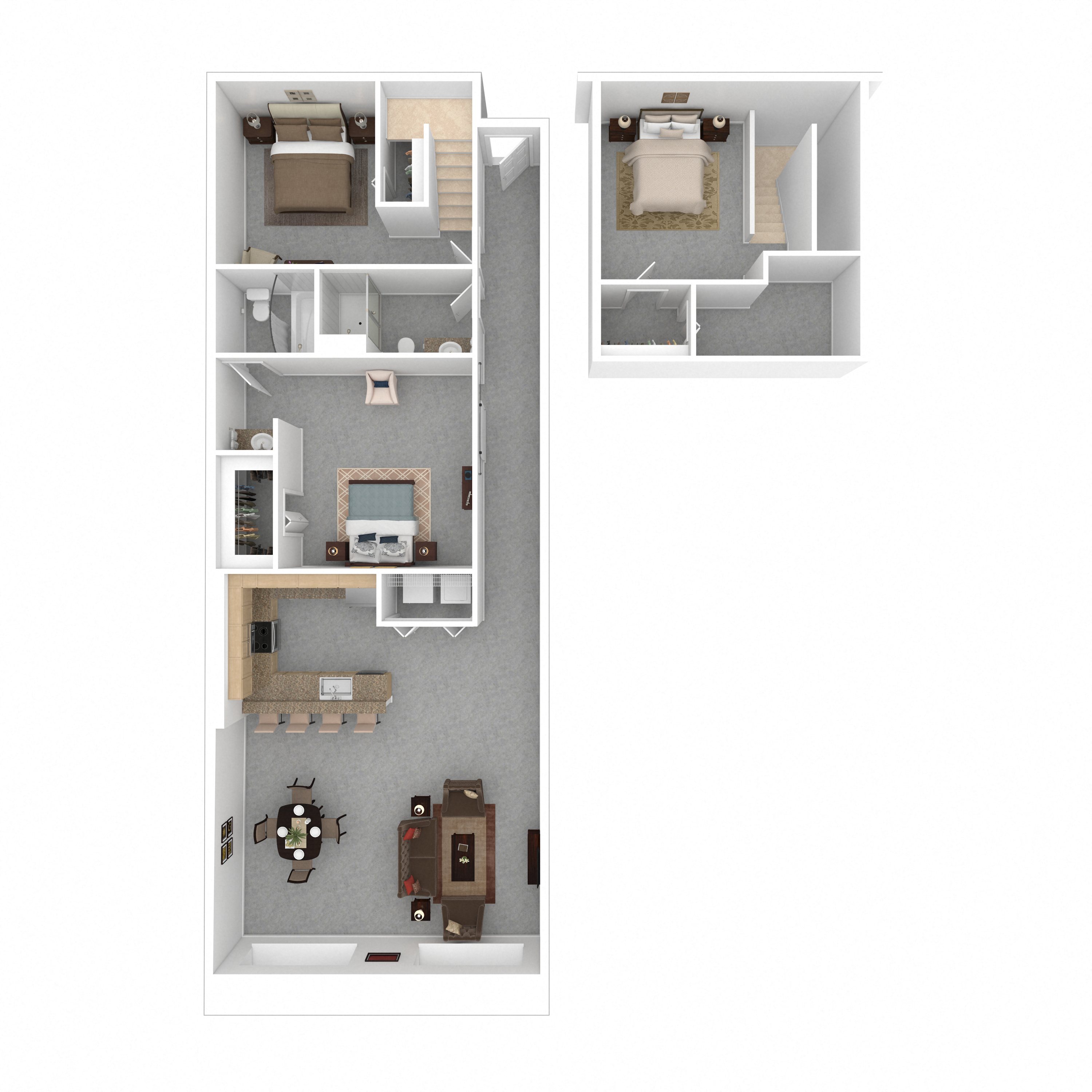 Floor plan for 3 beds, 2 baths, 1426 sqft