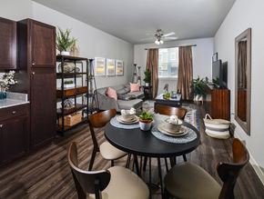 Arlington apartment for rent - Dining Area Next To Living Area at The Elliott Senior Apartments, Arlington, TX