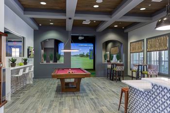 Billiards room in clubhouse